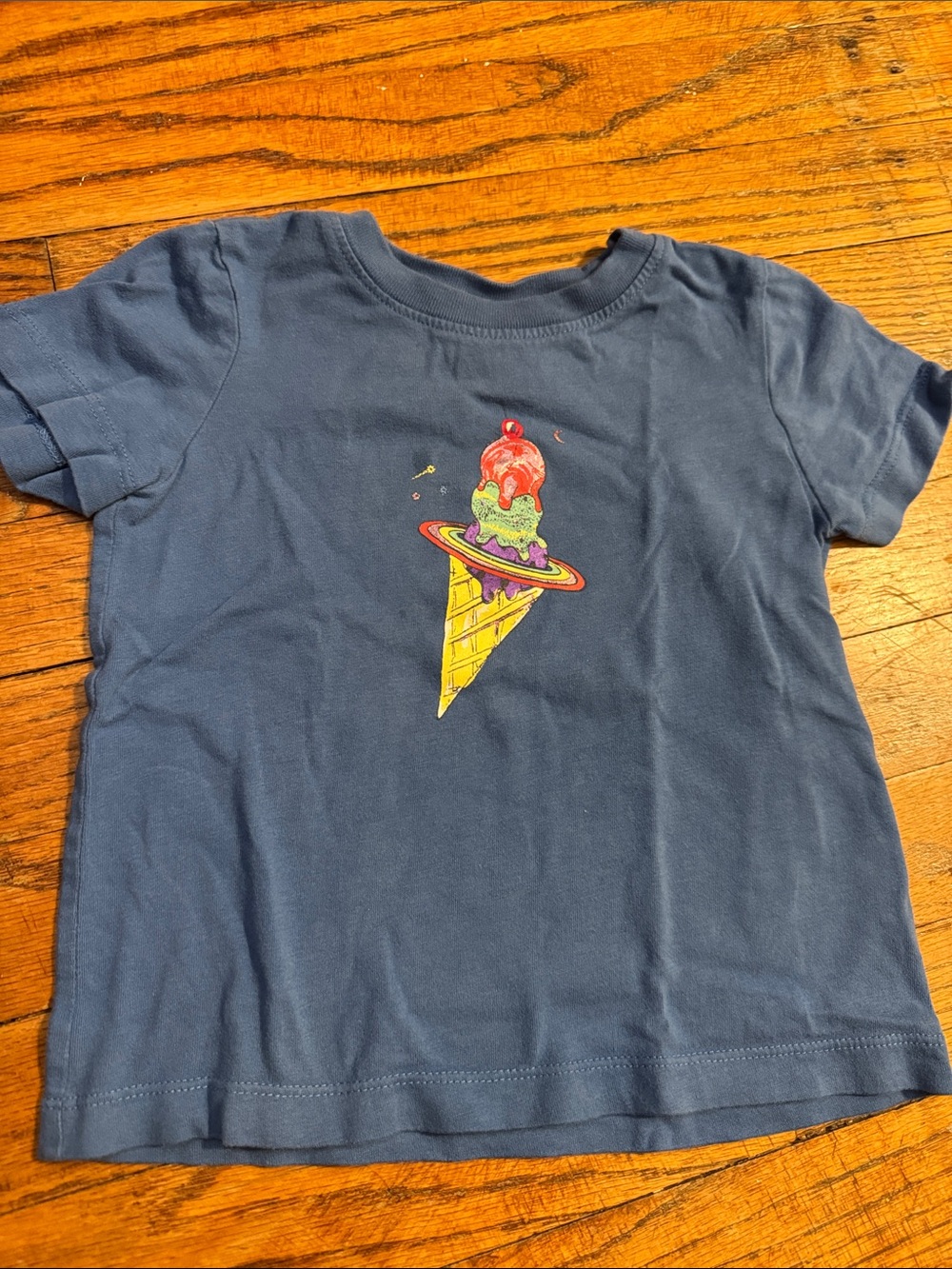 Hanna Andersson Navy Blue Ice Cream Planet Graphic Tee